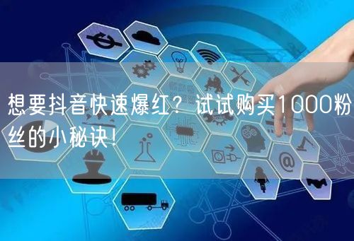 想要抖音快速爆红？试试购买1000粉丝的小秘诀！