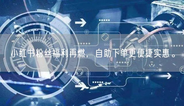小红书粉丝福利再燃，自助下单更便捷实惠。